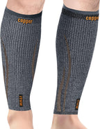 Copper Calf Compression Sleeve for Men & Women, Leg Compression Sleeve for Shin Splint Relief, Varicose Veins, Calf Tear