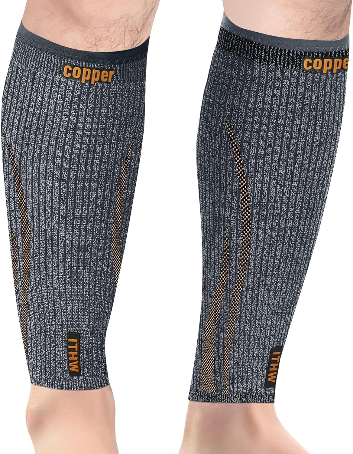 Copper Calf Compression Sleeve for Men & Women, Leg Compression Sleeve for Shin Splint Relief, Varicose Veins, Calf Tear