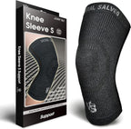 Vital Salveo S-Support 3D Bio-Dynamic Recovery Knee Sleeve – High-Impact Compression for Athletes, Stability & Training-Dark Grey (1PC)/L