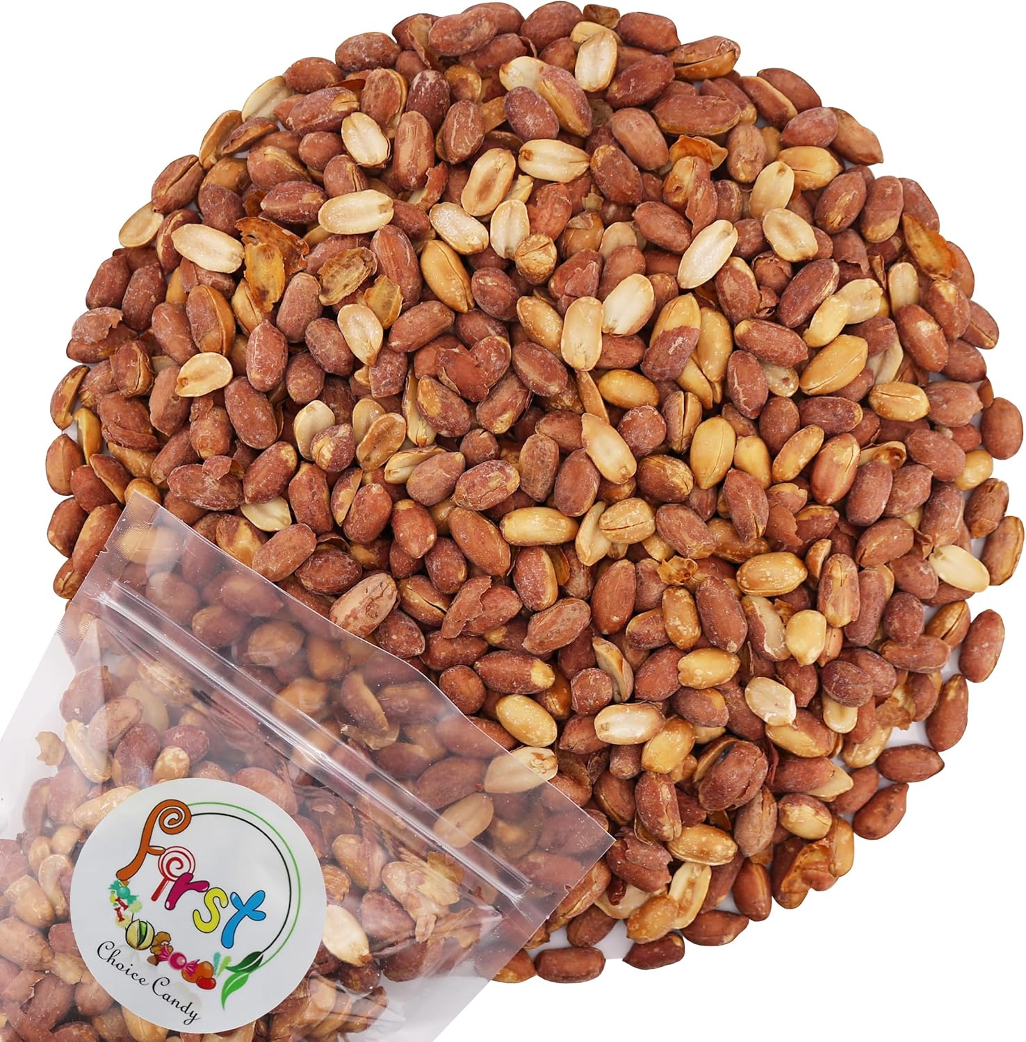 FirstChoiceCandy Roasted and Salted Red Skin Peanuts (1 Pound)