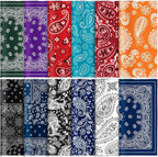 Copkim 24 Pcs Microfiber Cleaning Cloth Paisley Elegant Flowers Design Glasses Cleaning Cloth Multicolor Microfiber Lens Wipes Reusable Eyeglasses Wipes for Camera Lens Cell Phone Screens, 6 x 6 Inch