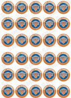 30 x Edible Cupcake Toppers – New York Basketball Team Themed Collection of Edible Cake Decorations | Uncut Edible on Wafer Sheet