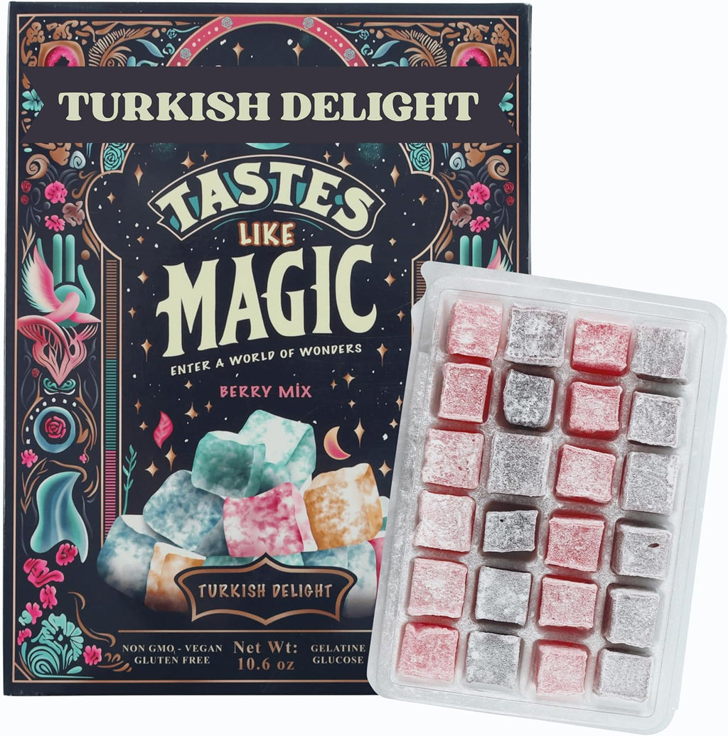 Turkish Delight, Berry Mix, Vegan, Gluten Free, Non-GMO, 10.6 oz Strawberry, Raspberry, Blackberry, Blueberry Turkish Delight