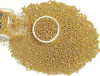 Homipooty Nonpareils Sprinkles Edible Gold Pearl Sugar Sprinkles 110g/3.88oz 2mm Mini Gold Pearls Baking Cakes Cupcake Topper and Cake Decorations for Valentines Day Halloween Christmas