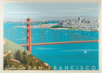 MyPuzzle San Francisco: Golden Gate Bridge (Horizontal) - Premium 1000 Piece Jigsaw Puzzle for Adults