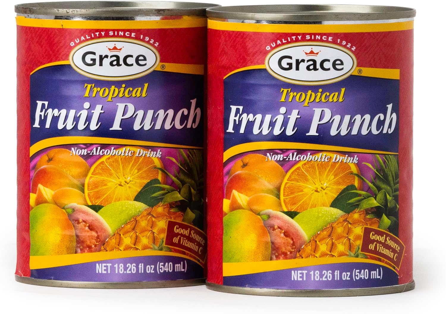 Grace Canned Tropical Fruit Punch, 18.26 oz. (540 ml) - 2 Pack