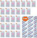 25 Packs 2500CC Food Grade Oxygen Absorbers (One Pack Individually Sealed), Oxygen Absorbers for Long Term Food Storage with Oxygen Indicator, Works in Mylar Bags, Mason Jars, and Vacuum Bags