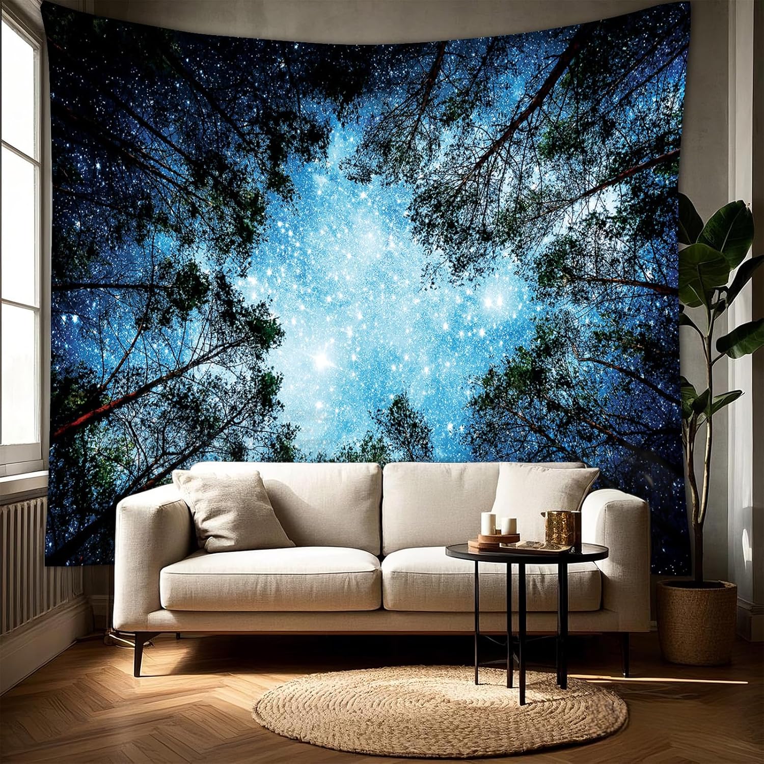 Starry Sky Astrology Tapestry – Celestial Space Constellation Wall Hanging for Bedroom, Living Room, Office