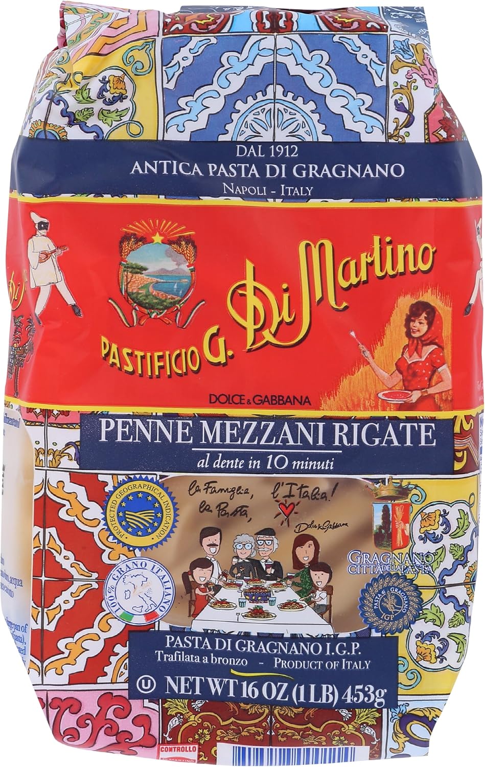 DI MARTINO Penne Mezzani Rigate, 16 OZ