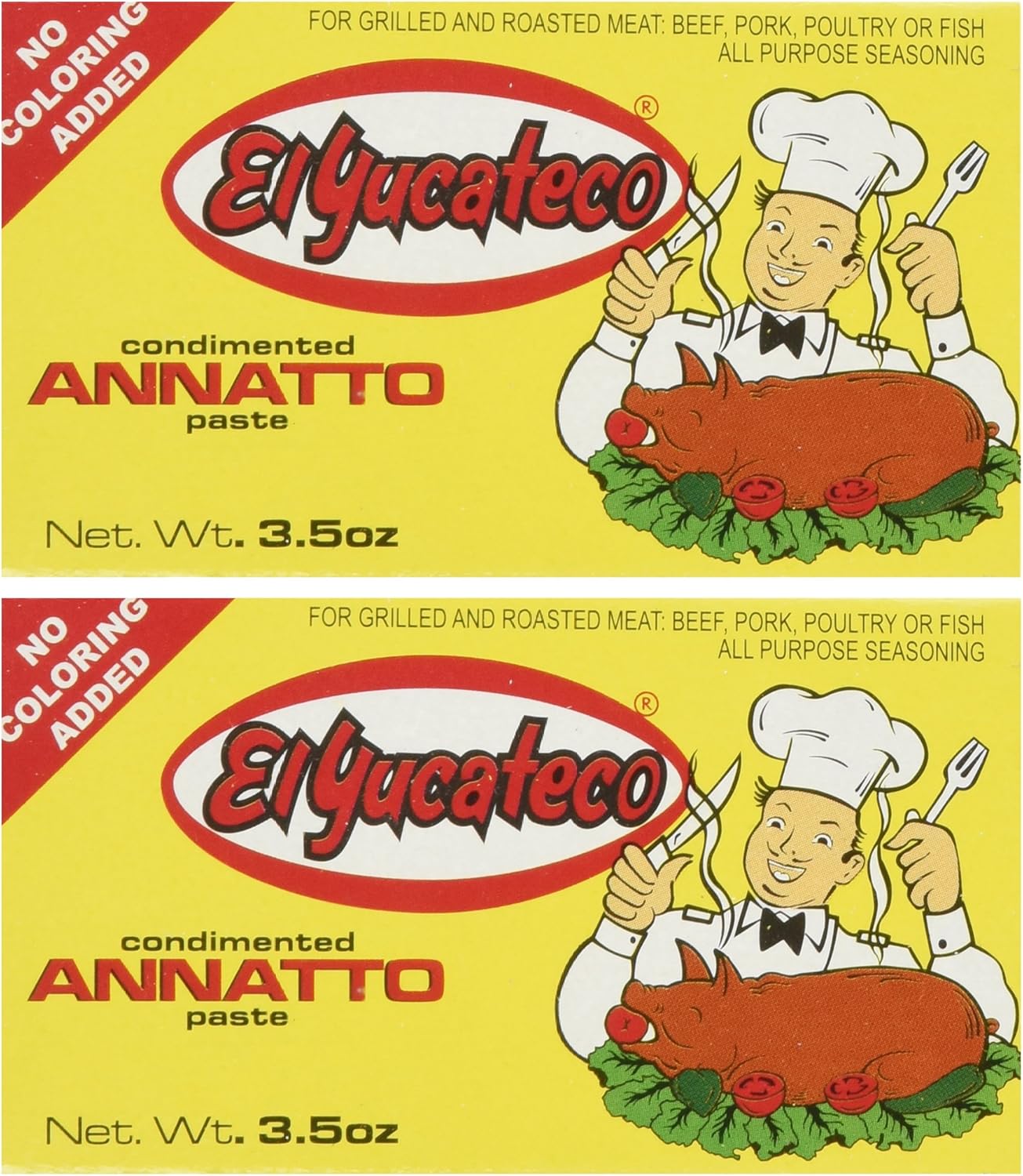 El Yucateco Paste Achiote - Pack of 2 x 3.5 oz