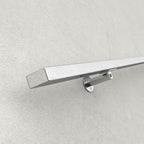 Muzata 10Ft Pre-drilled Stair Handrail 1"x2" Rectangular Brushed Wall Mounted Handrail Stainless Steel Safety Hand Rail Indoor Outdoor Stair Hand Railing Wood Concrete Brick Wall HK28 SL4