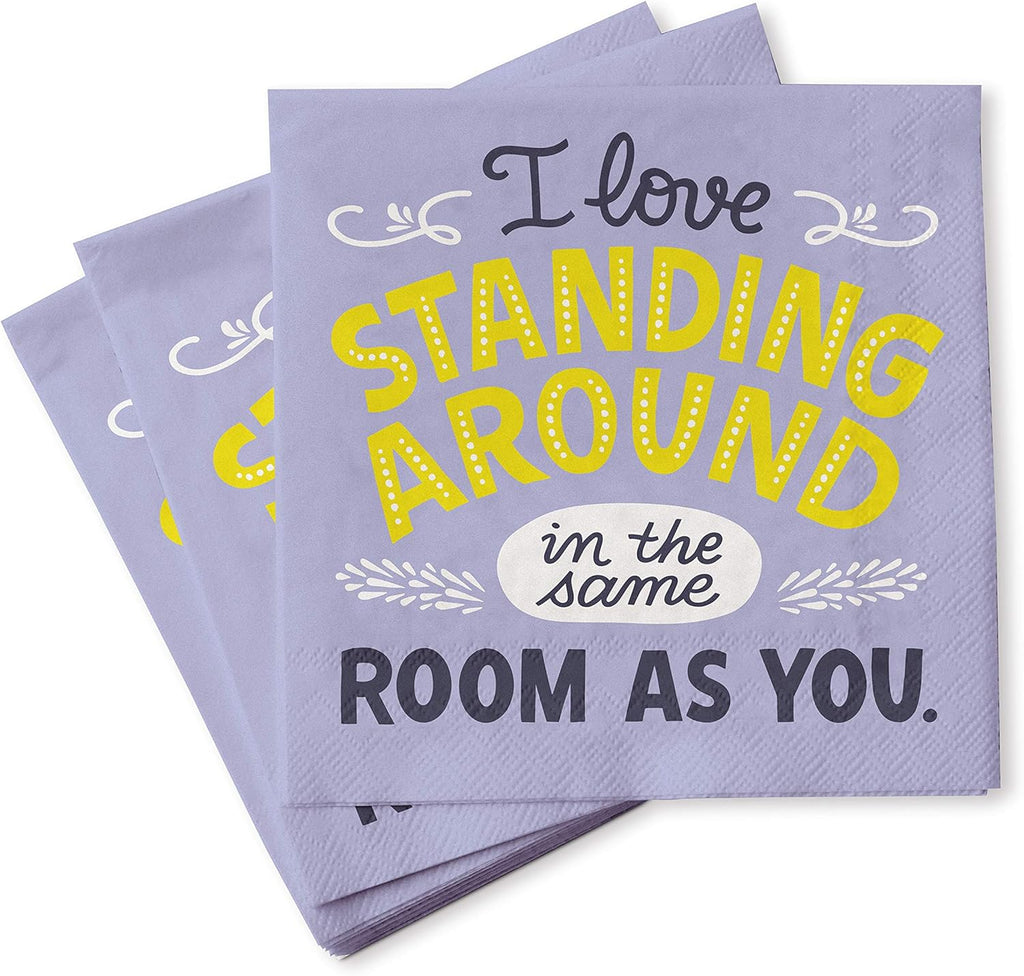 Em & Friends 20-Count Cocktail Napkins, 5 x 5-inches, Standing Around