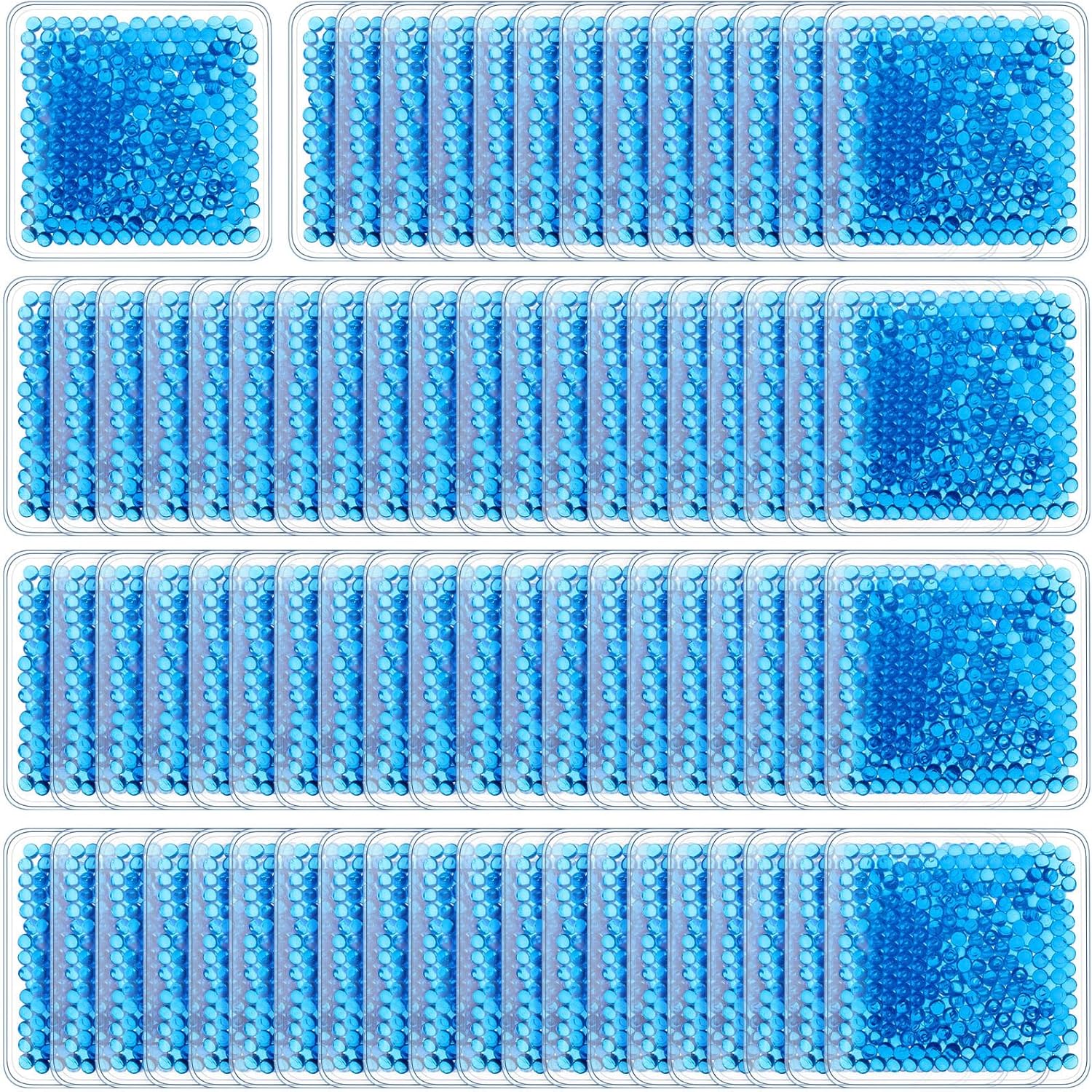 TrelaCo 30 Pack Blue Small Ice Packs for Injuries Reusable Mini Boo Boo Gel Bead Ice Pack Soft Cold Packs Cold Hot Compress for Pain Relief Wisdom Teeth Breastfeeding, Tired Eyes Face Neck