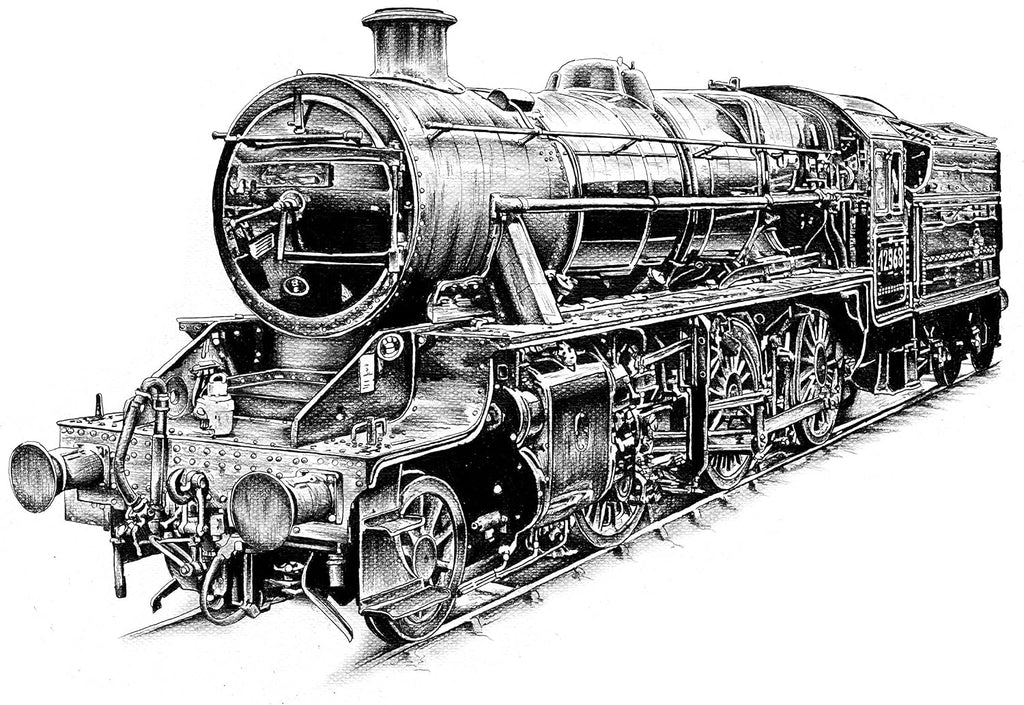 Vintage Steam Engine Train Edible Cake Topper-1/4 Sheet