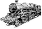 Vintage Steam Engine Train Edible Cake Topper-1/4 Sheet