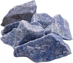 1 lb Blue Quartz Rough Stones Sparkling Reiki Crystal for Rock Tumbling and Lapidary Natural Gemstone Crystal Mineral Raw Specimens - Madagascar