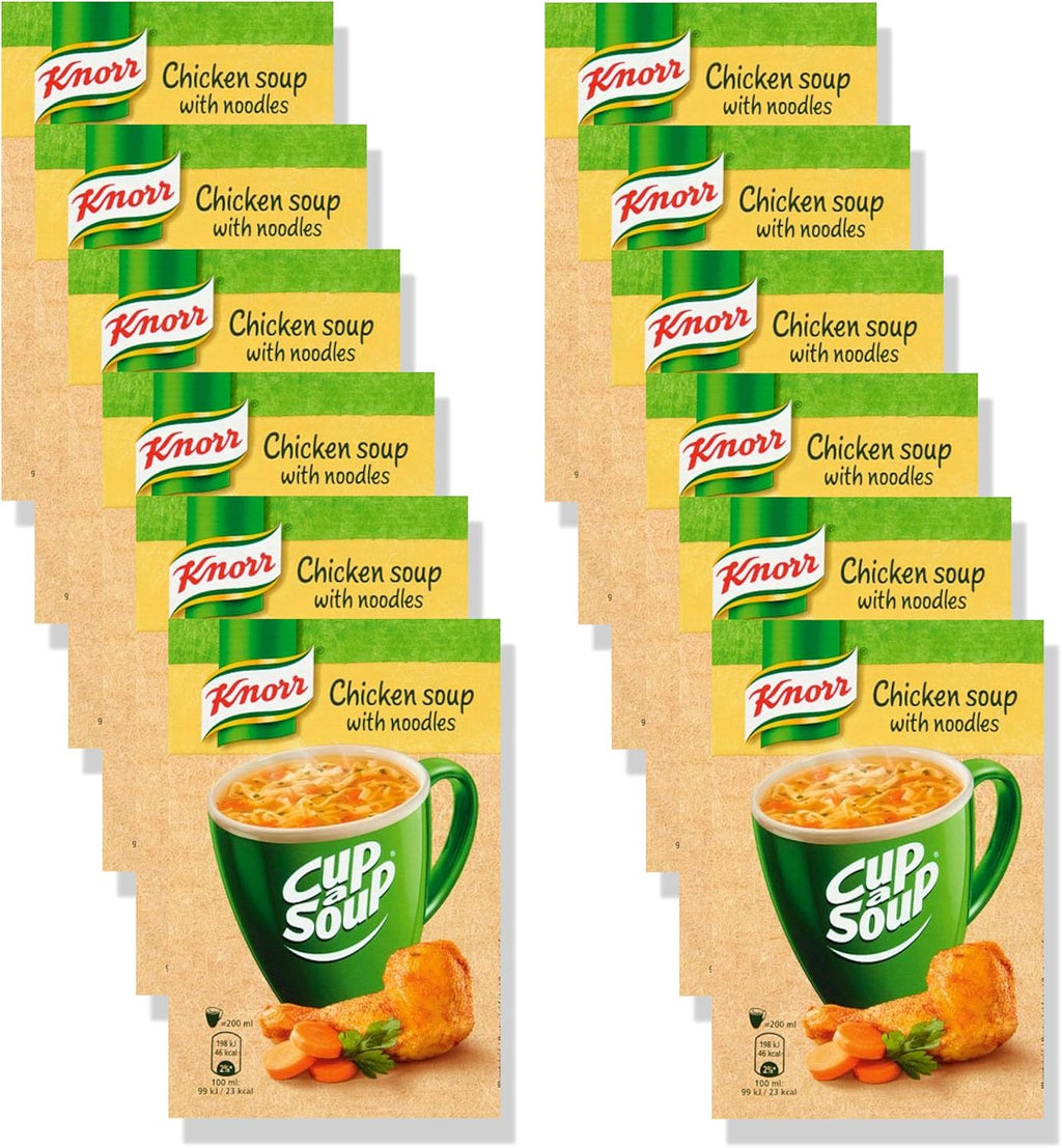 KNORR Cup a Soup Instant Soup Chicken With Noodles - Pack of 12
