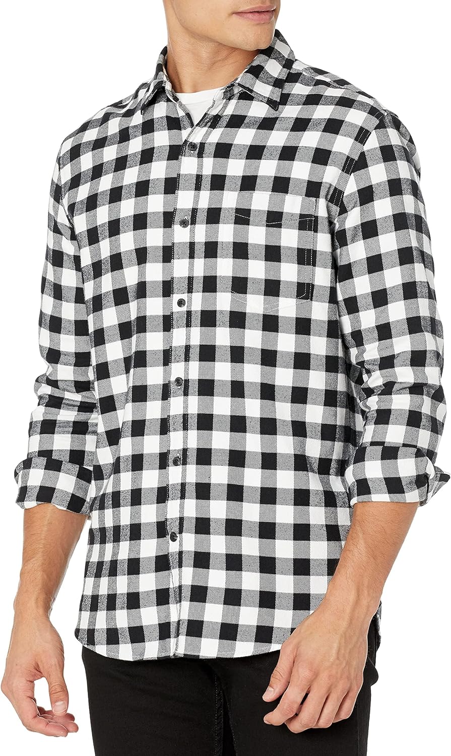 Amazon Essentials Men's Regular-Fit Long-Sleeve Flannel Shirt (Available in Big & Tall)