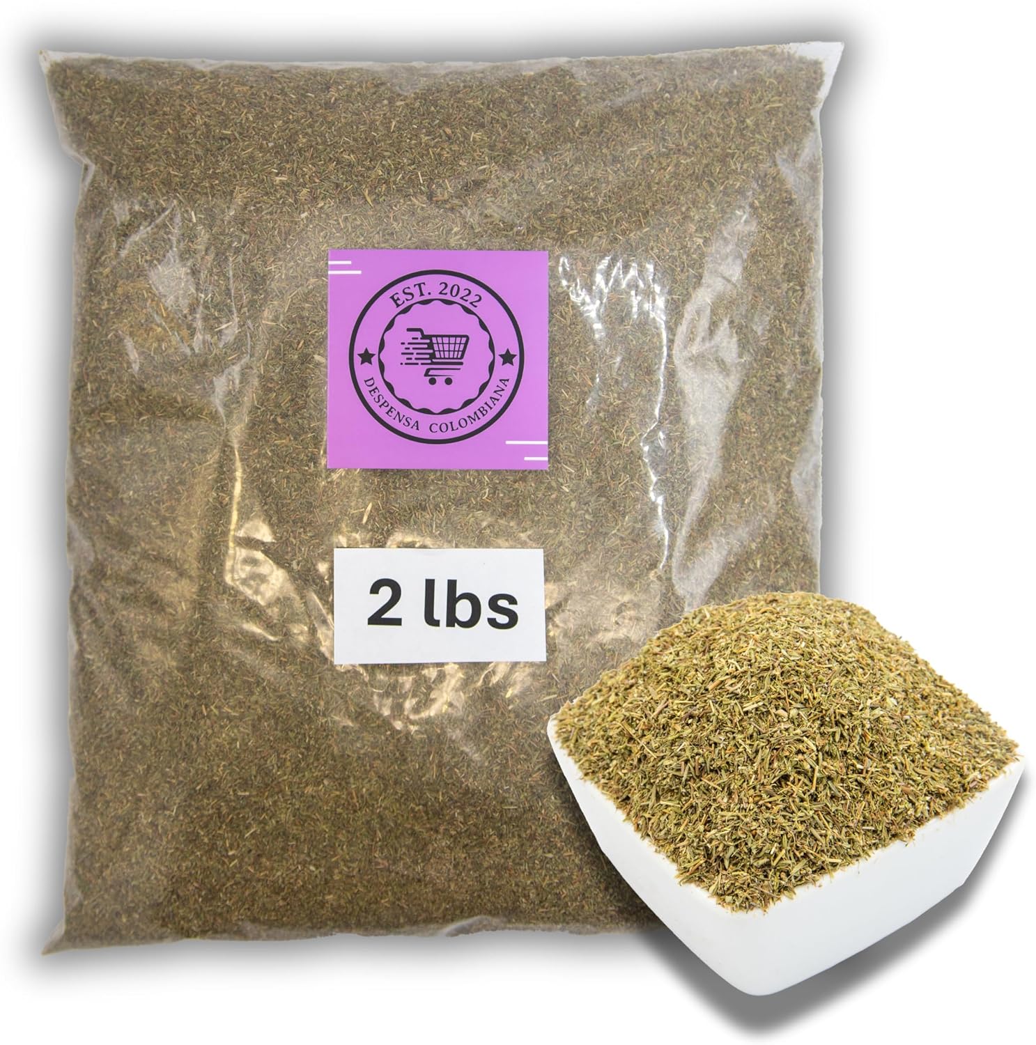 2 lbs Dried Thyme Leaves Bulk - Despensa Colombiana 32 oz - Tomillo - Thyme Spice for Cooking