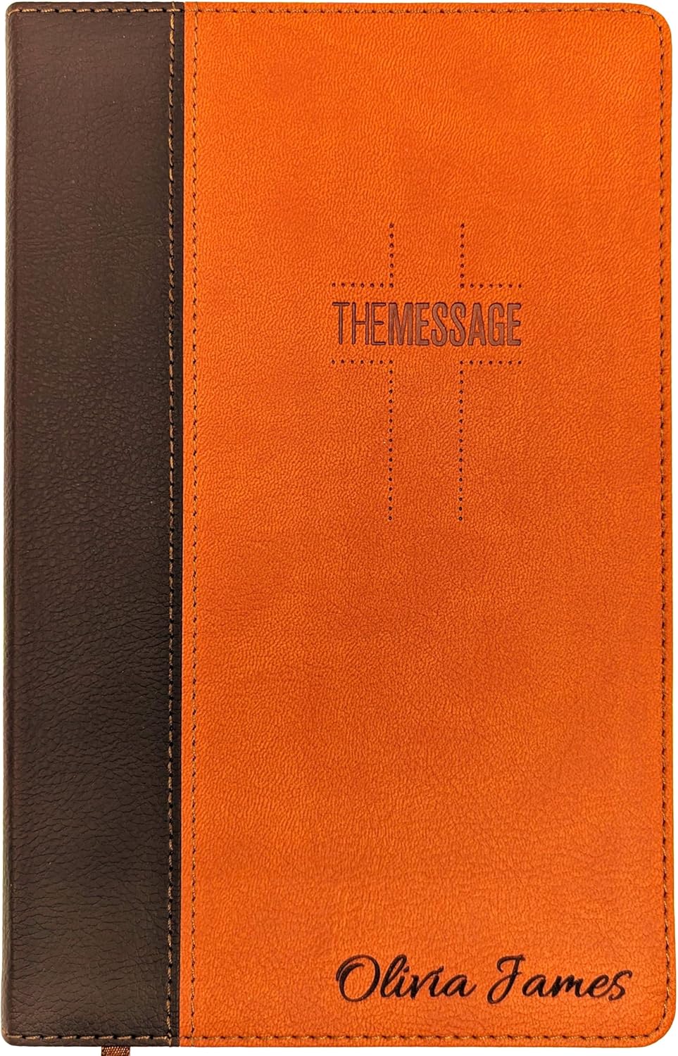 Personalized Message Bible | The Message Translation | Custom Engraved Name | Deluxe Gift Bible | Contemporary Language Christian Gift
