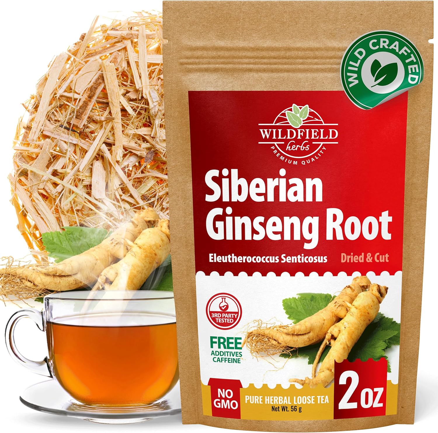 2 oz. Siberian Ginseng Ginseng Root Tea (Eleutherococcus Senticosus) - 56g Herb Tea Siberiano