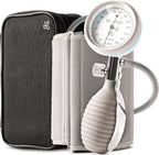 Greater Goods Sphygmomanometer, Latex-Free Manual Blood Pressure Cuff, Home Use, Elderly Care with Carrying Case, Cloud Gray