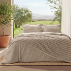 Bedsure Gentlesoft™ 2-in-1 Queen Comforter Set and Detachable Fluffy Blanket, Beige Bedding Set for All Season Use, Detachable Design for Space Saving (Includes 2 Pillow Shams, 2 Pillowcases)