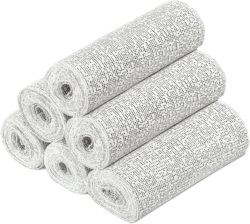 Navaris Plaster Cloth Rolls (L, Pack of 6) - Gauze Bandages for Body Casts, Plaster of Paris for Craft Projects, Belly Casting Kit Pregnancy - Easy Use Wrap Strips - 6" W x 118" L