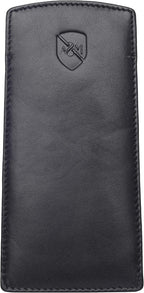 ALLEN & MATE 100% Leather Slim Glasses Case for Reading and Computer Glasses for Men & Women