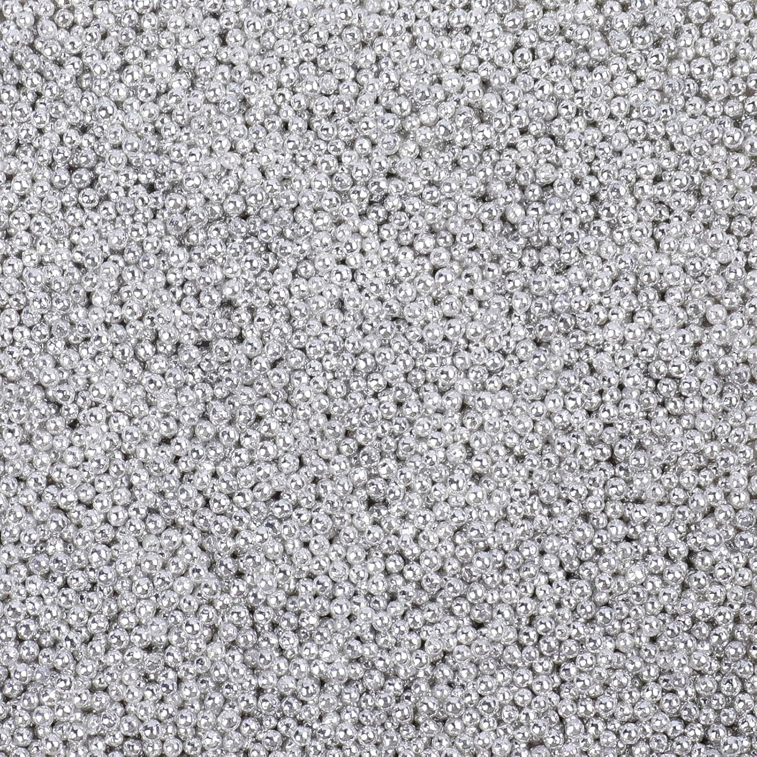 Silver Nonpareils Sprinkles - 2mm Edible Mini Pearl Sprinkles for Cake Decorating, Cupcake, Cookie, Baking, Donuts, Ice Cream Toppings, Wedding Party Supplies 130g/4.58oz