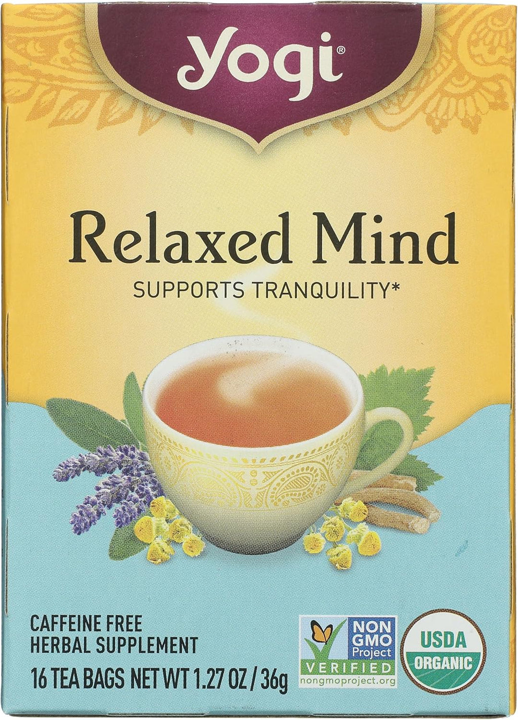 Yogi Tea, Relaxed Mind, 16 Count, Packaging May Vary