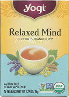 Yogi Tea, Relaxed Mind, 16 Count, Packaging May Vary