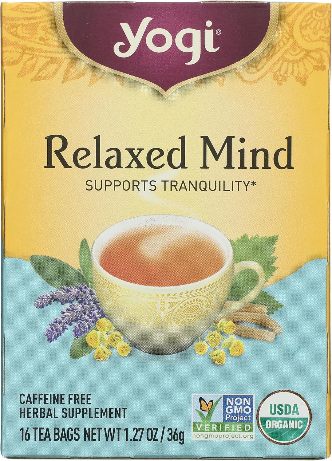 Yogi Tea, Relaxed Mind, 16 Count, Packaging May Vary