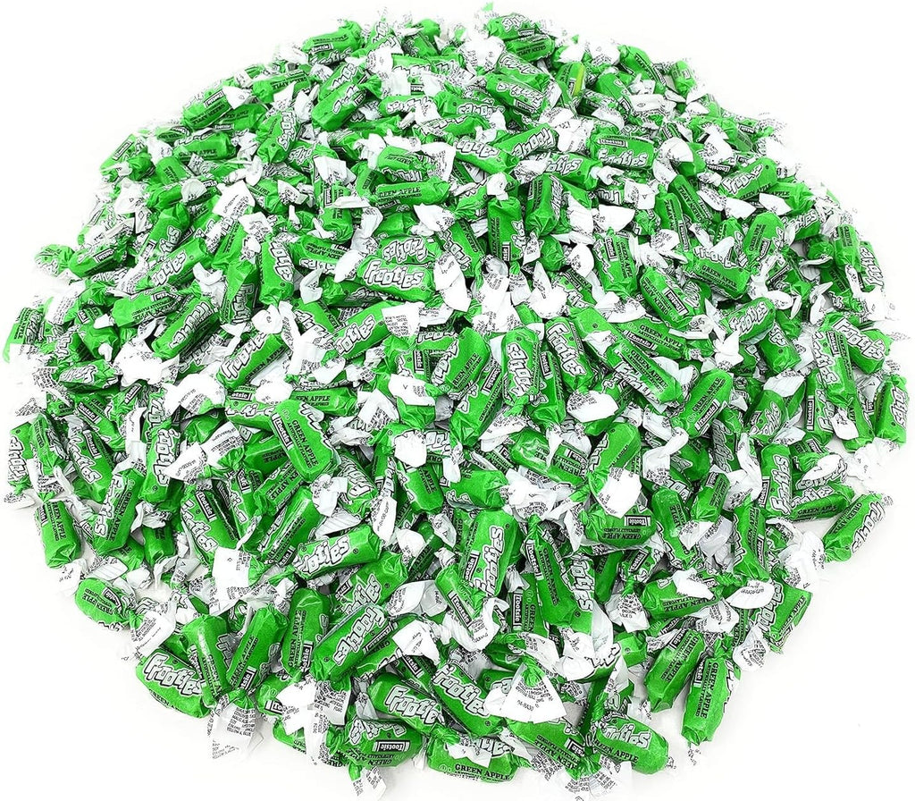 Green Apple Tootsie Roll Frooties Chewy Candy With Crisp Tart Green Apple Flavor 85+ Pieces Individually Wrapped In Resealable Assortit Bag, 1.5 Lb (24-Oz) Made In USA