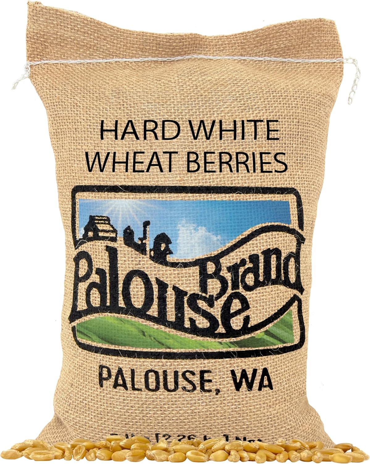 Palouse Brand Certified Glyphosate Residue Free Hard White Wheat Berries | 5 LBS | Non-GMO Project Verified | Kosher
