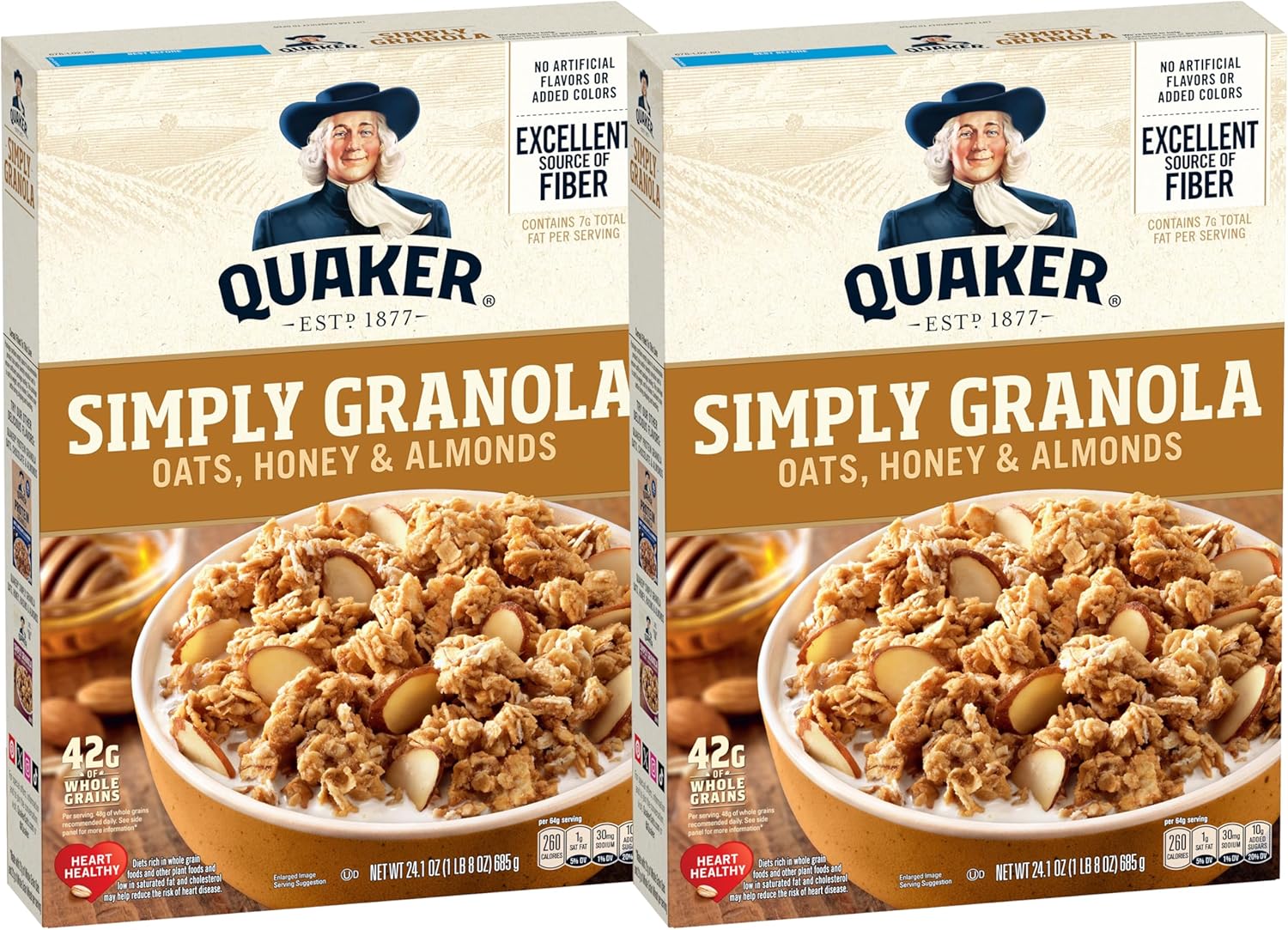 Quaker Simply Granola Honey & Almond, (Pack of 2)