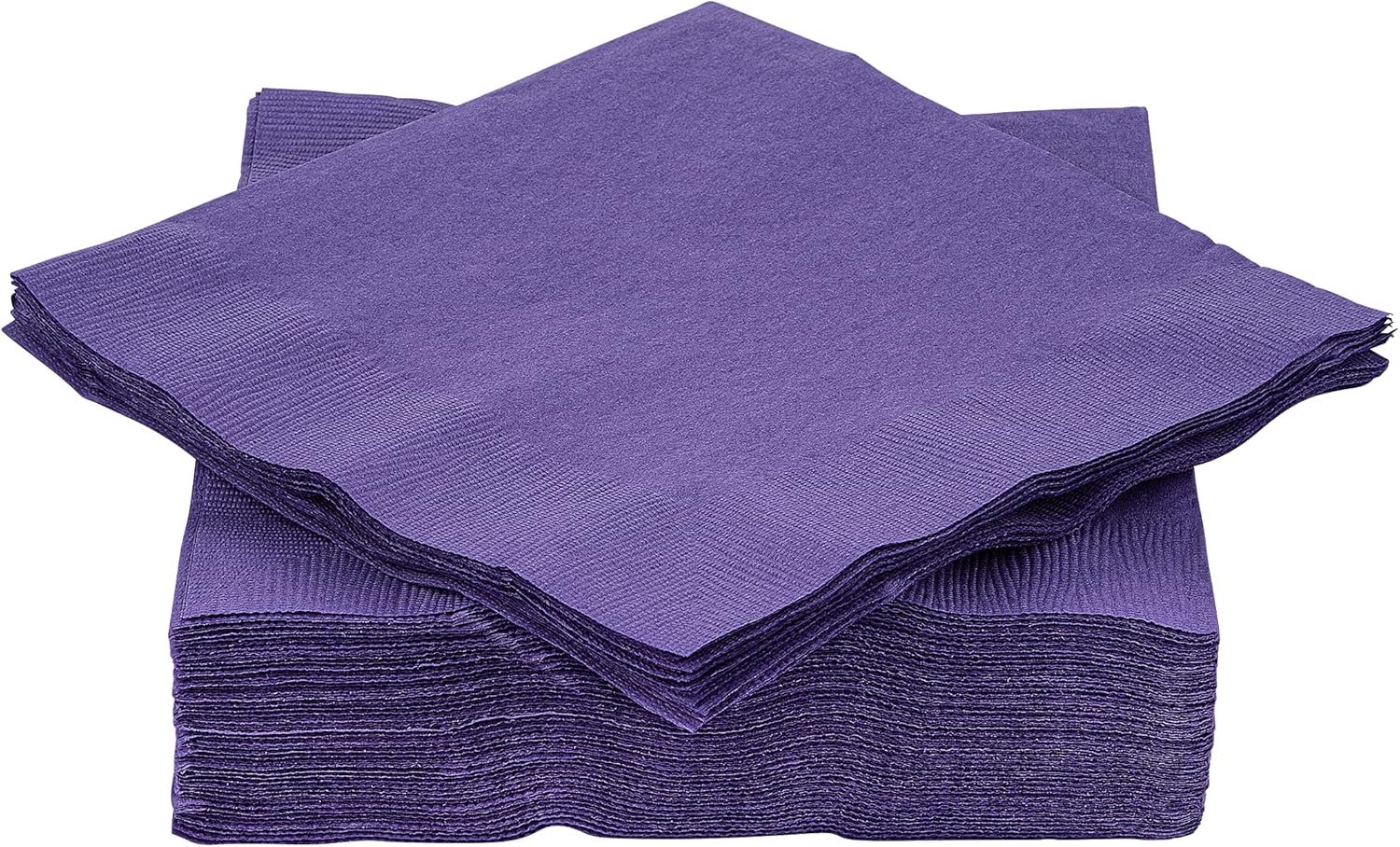 Big Party Pack 40 Count Purple Dinner Napkins Tableware- Ideal for Wedding, Party, Birthday, Dinner, Lunch, Cocktails. (7” x 7”)