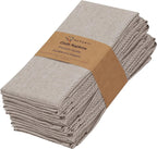 Ruvanti Cloth Napkins Set of 12, 18x18 Reusable Napkins Cloth Washable, Soft & Durable Table Napkin, Poly Cotton Fabric Dinner Napkins for Parties, Christmas, Thanksgiving, Weddings - Thunder