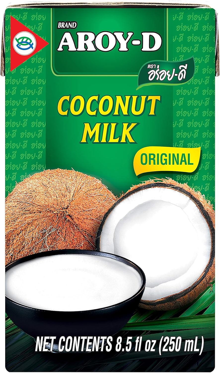 Aroy-D Coconut Milk 8.5 Fl Oz, Pack of 6