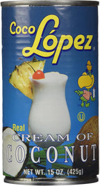 Coco Lopez - Real Cream of Coconut - 15 Ounce Can - Original Fresh Authentic Coconut Cream (6 Pack)