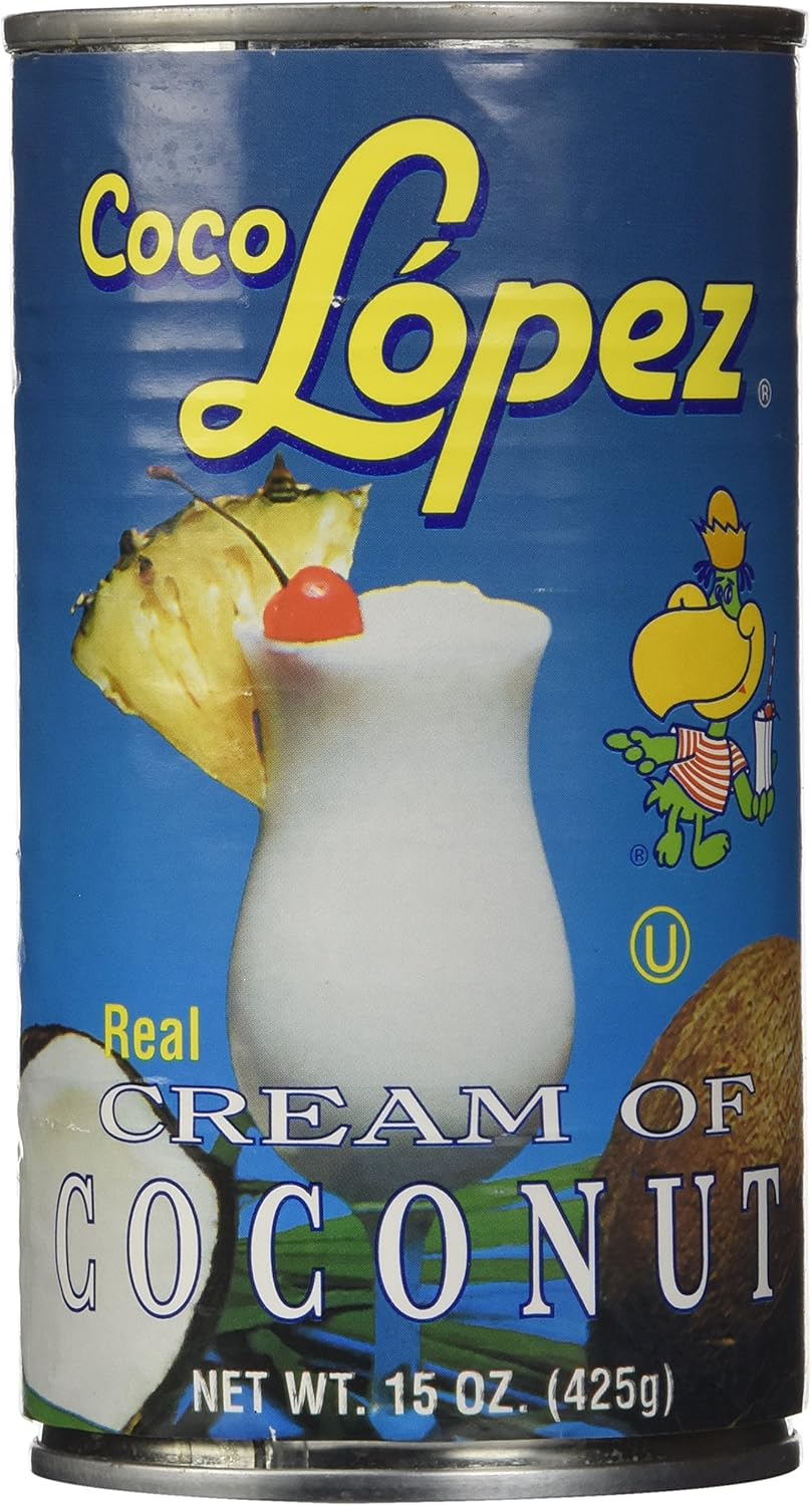 Coco Lopez - Real Cream of Coconut - 15 Ounce Can - Original Fresh Authentic Coconut Cream (6 Pack)