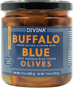 DIVINA Spicy Buffalo Blue-Cheese-Stuffed Greek Olives, 13 Ounce