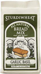 Sturdiwheat All Natural Bread Mix, Garlic Basil, 1lb Package (Pack of 4)