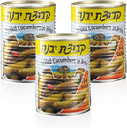 Pickled Cucumbers in Brine | Crispy Cucumber Pickles, All Natural, No Preservatives | Pack of 3, Total of 57 Oz (Large Pickles)