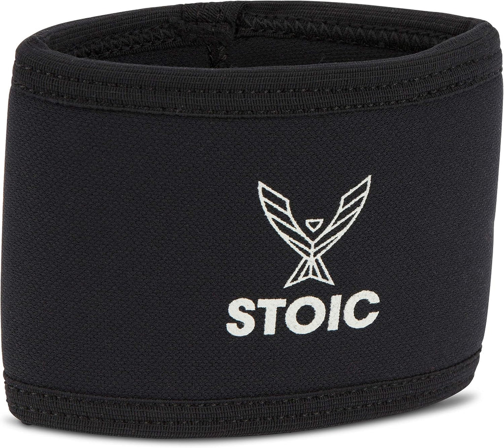 Stoic 7MM Compression Sleeve Cuff (Heavy Neoprene Construction) For arm, elbow, lower leg compression and warmth while weight lifting, powerlifting, bench pressing (8 Inch, Black)