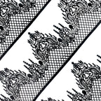 FUNSHOWCASE Large Pre-Made Ready to Use Edible Cake Lace Lattice Diamond Scallop 12-inch 10-piece Set Black