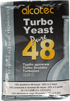 Alcotec 48 Hour Turbo Yeast | Brewers Yeast Powder| Wine Yeast for Wine Making | Instant Dry Yeast | nutritional yeast | 135g (4 Packs)