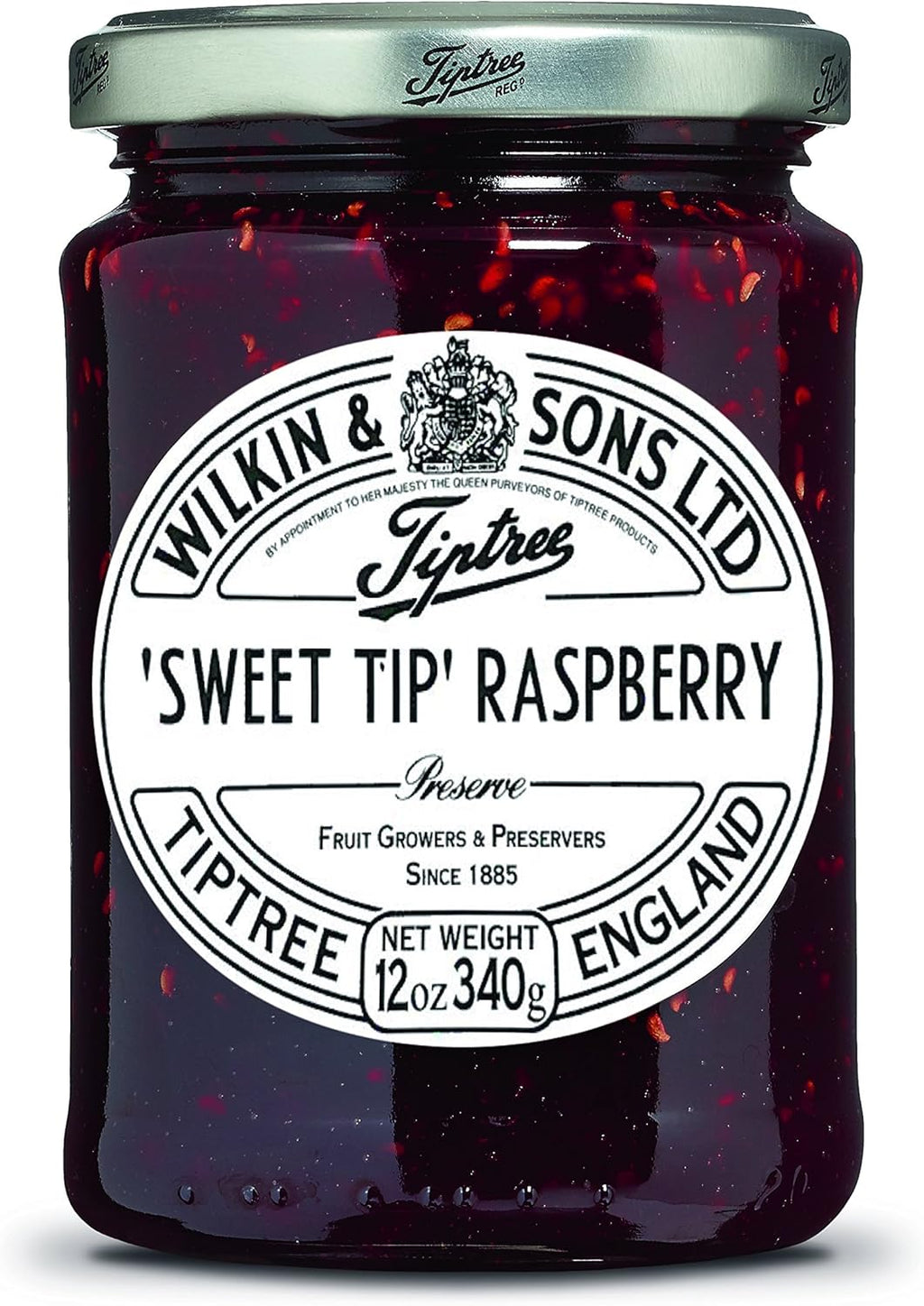 Tiptree Sweet Tip Raspberry Preserve, 12 Ounce Jars (Pack of 6)