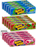 Hubba Bubba Bubble Gum Variety Pack of 15 - Original, Blue Raspberry, Strawberry - 3 Flavors of Hubba Bubba Gum - Gum with Liquid Center - Bundle with Ballard Products Pocket Bag