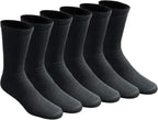 Dickies Men's All Purpose Cushion Crew Socks, Available in M-XL (6, 12 Pairs)
